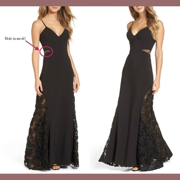 NWD Maria Blanca‎ Nero [SZ 4 ] Shannon Lace Inset Gown Black - Picture 2 of 12